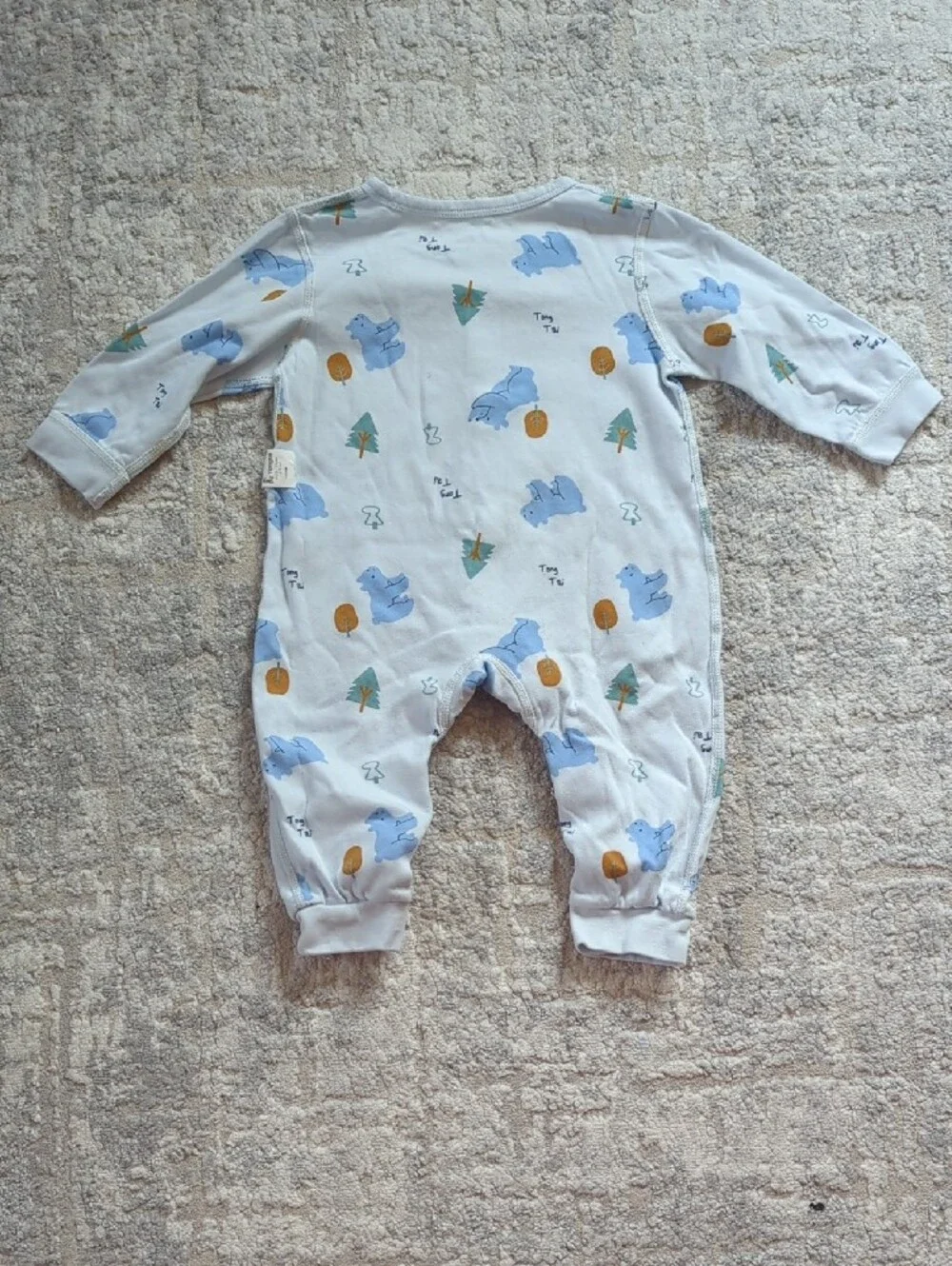 Tong Tai Blue Bear-Print Baby One-Piece Size 12 Months